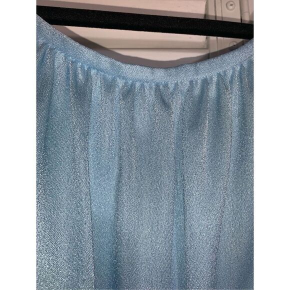 Vintage 70’s Powder Blue Chiffon Dress Small USA - Picture 6 of 14
